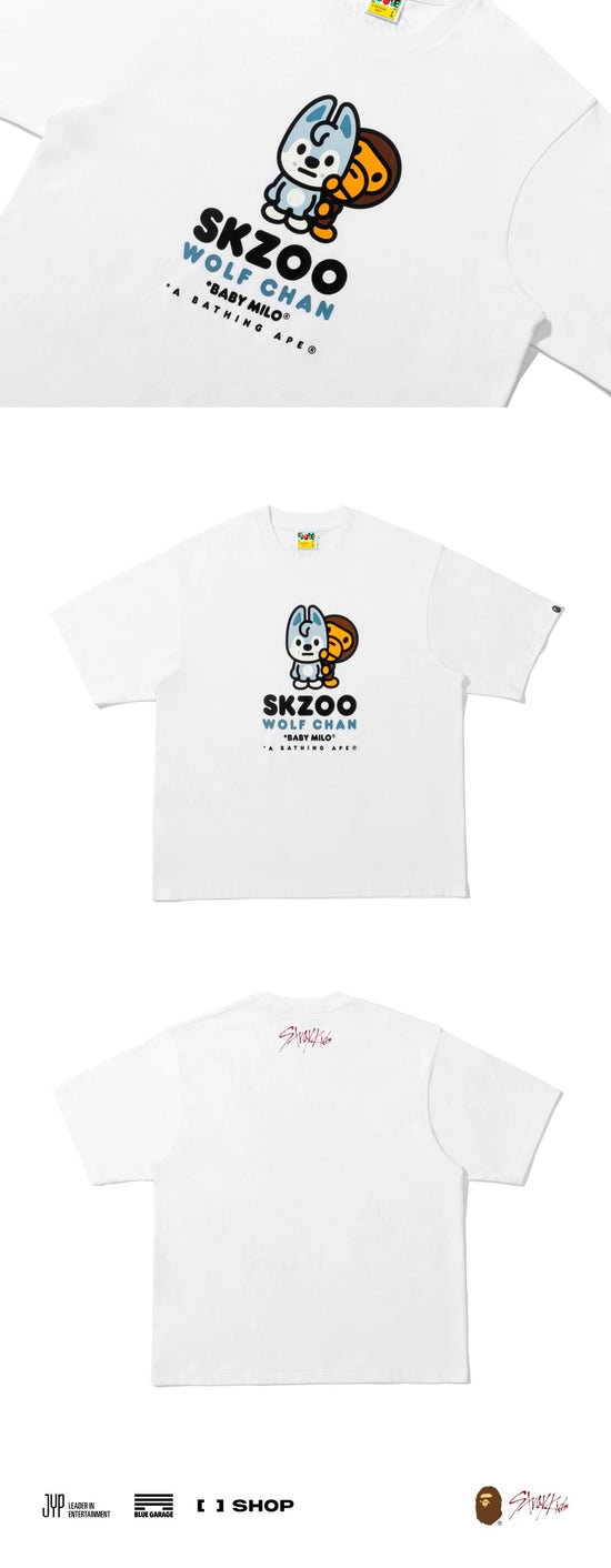 STRAY KIDS X BAPE - WOLF CHAN BABY MILO TEE