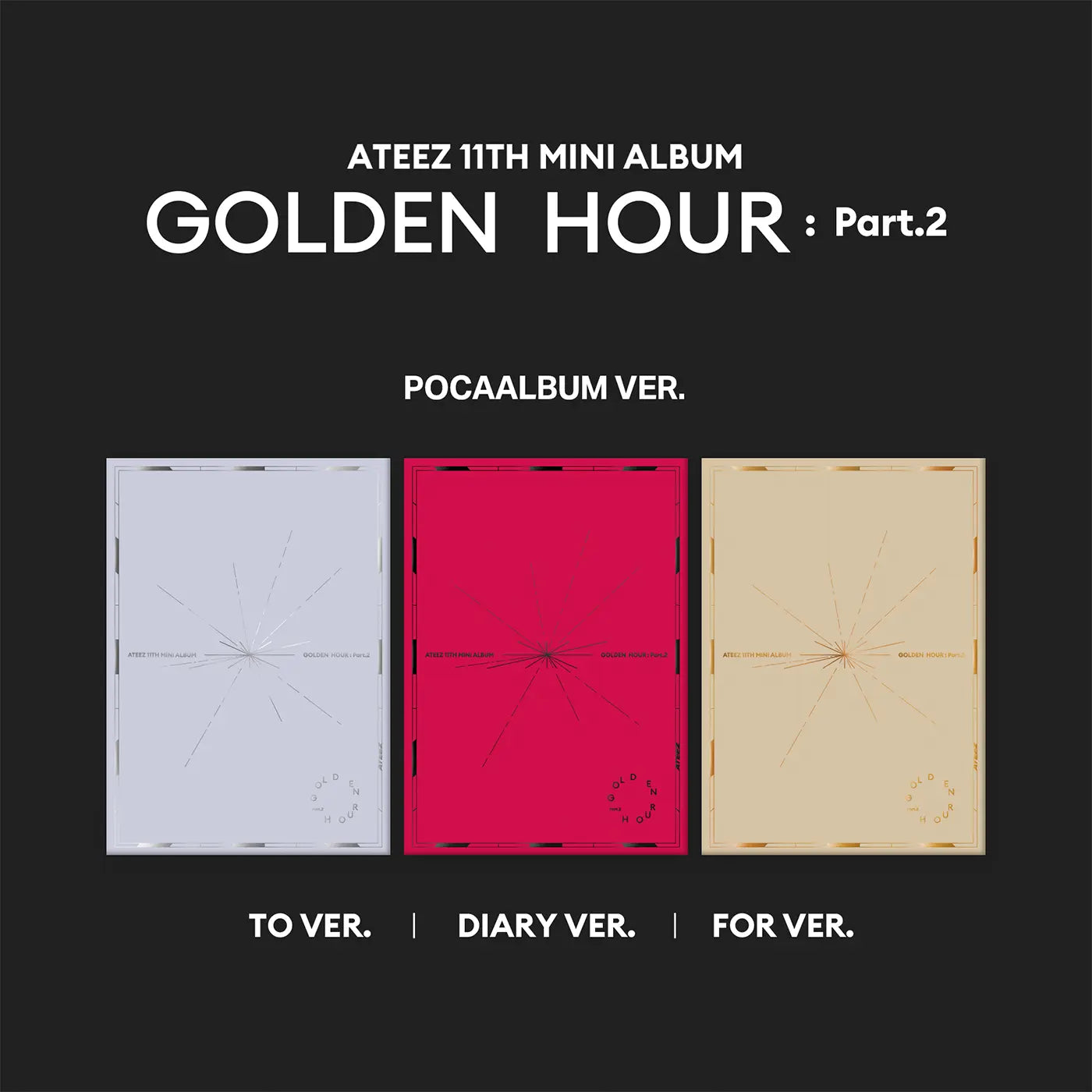 ATEEZ ティアラ　FC コンプ　 GOLDEN HOUR Part.2 Amazon.com: GOLDEN HOUR : Part.2 ATEEZ 11th Mini Album (For ver