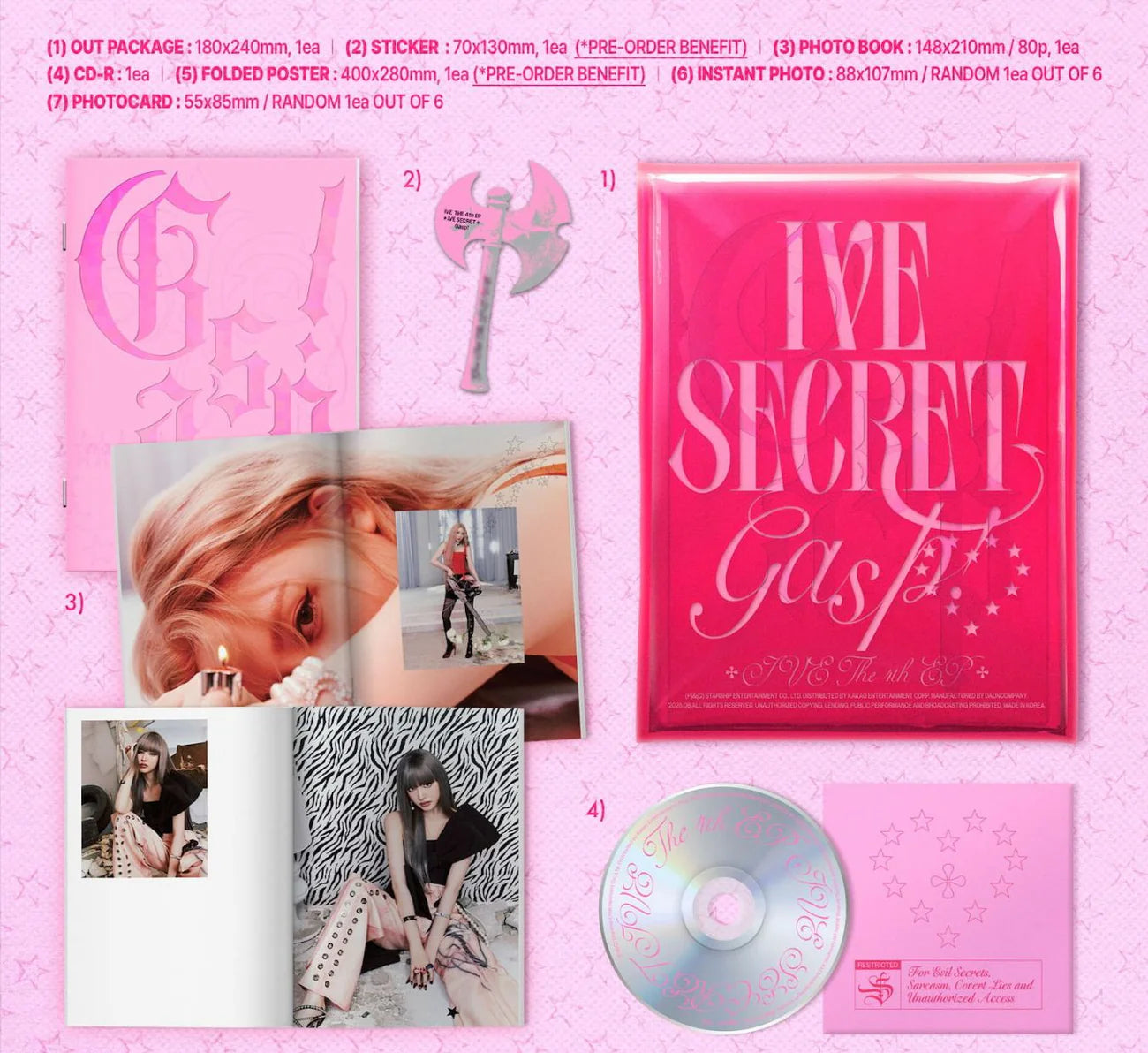 IVE - IVE SECRET (Shh! ver. / Gasp! ver. / Psst! ver.)