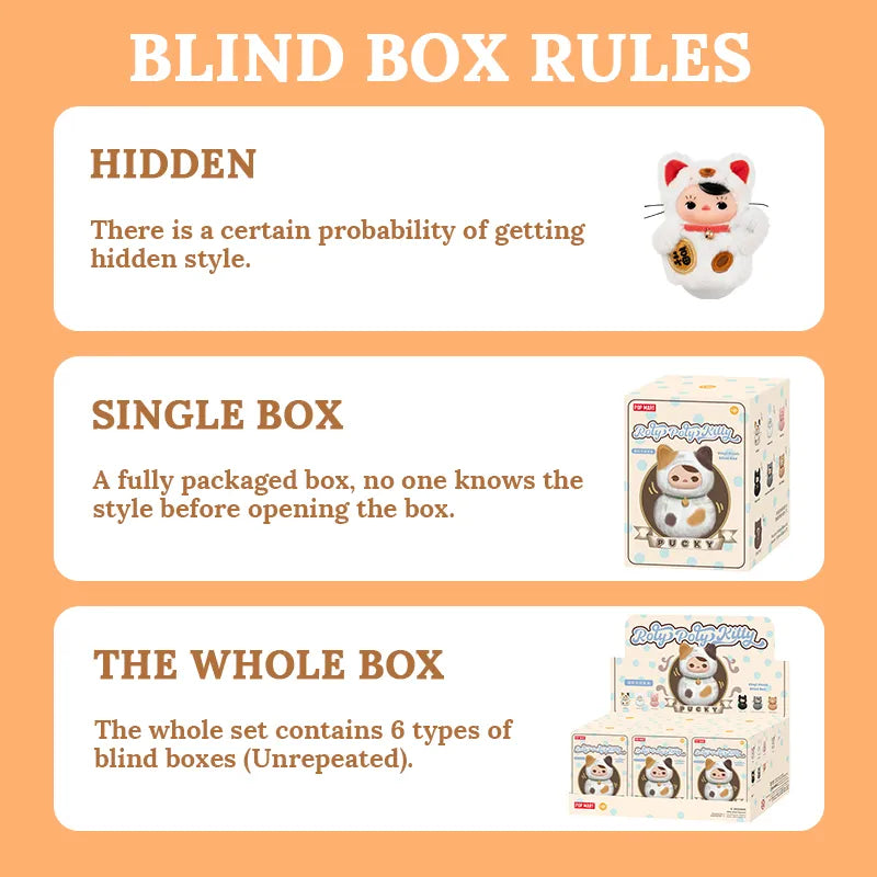 PUCK Roly-Poly Kitty Series Vinyl Plush Blind Box