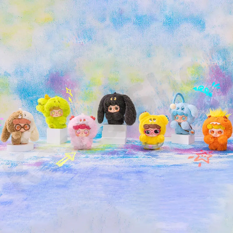 Q.Kid Emotional Hairy Monsters Series Plush Blind Box