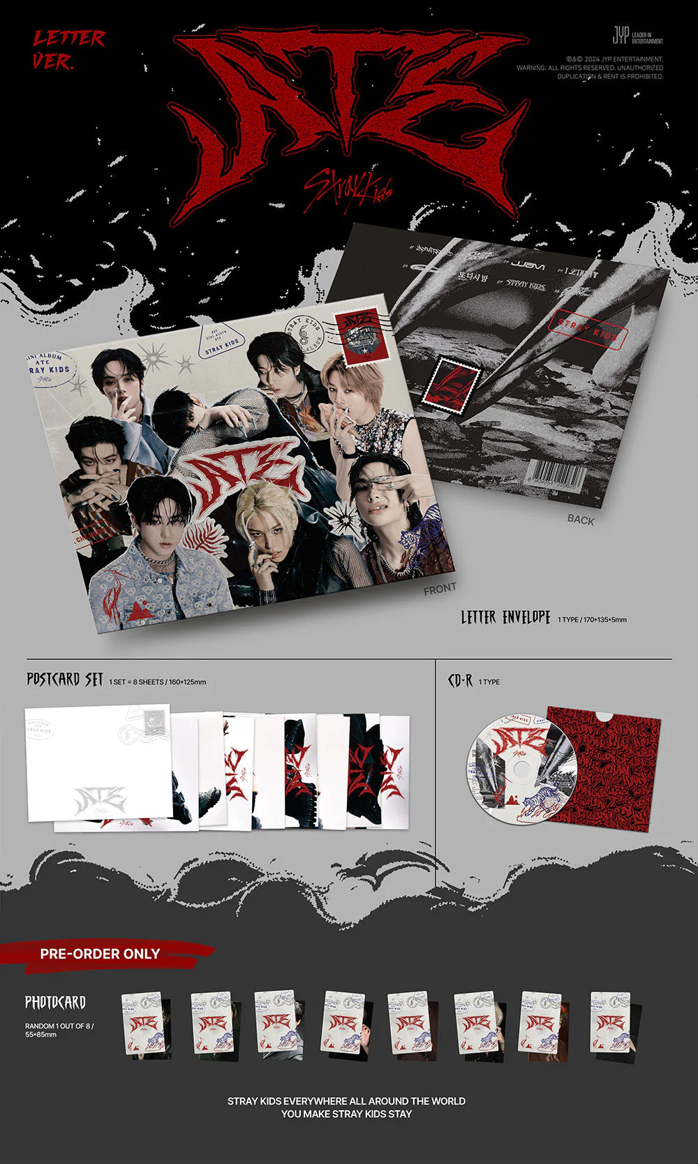 K-POP CD スキズ　アルバム Stray Kids - ATE (9th Mini Album) Letter Ver. – KeaPOP