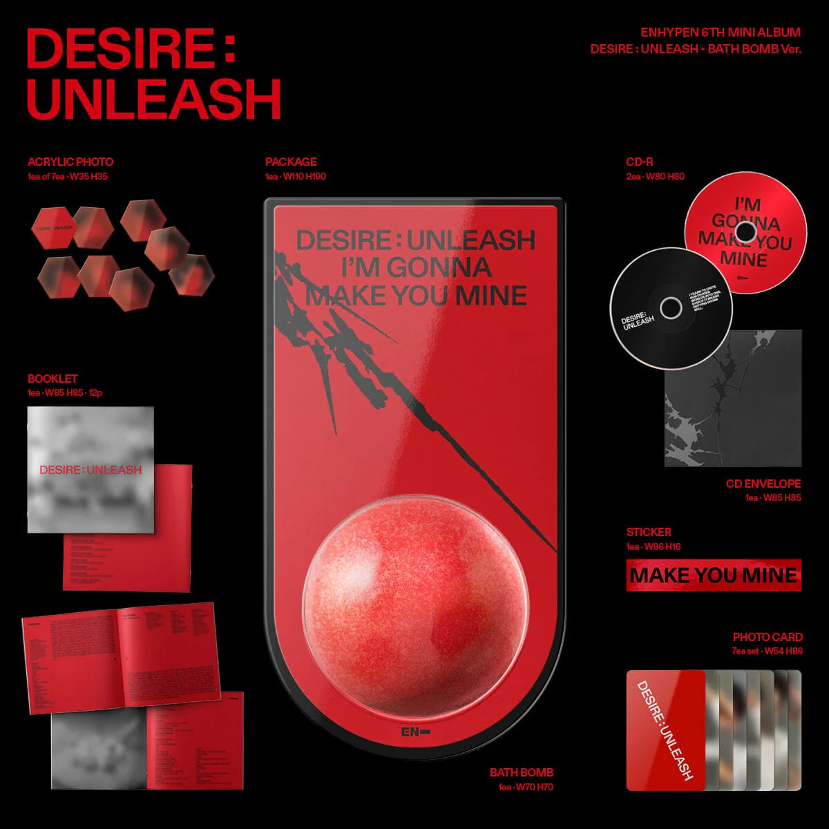 ENHYPEN - DESIRE : UNLEASH (BATH BOMB VER.)