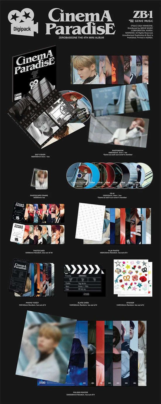 Zerobaseone - CINEMA PARADISE (THE 4TH MINI ALBUM) DIGIPACK VER. (Park Gun Wook)