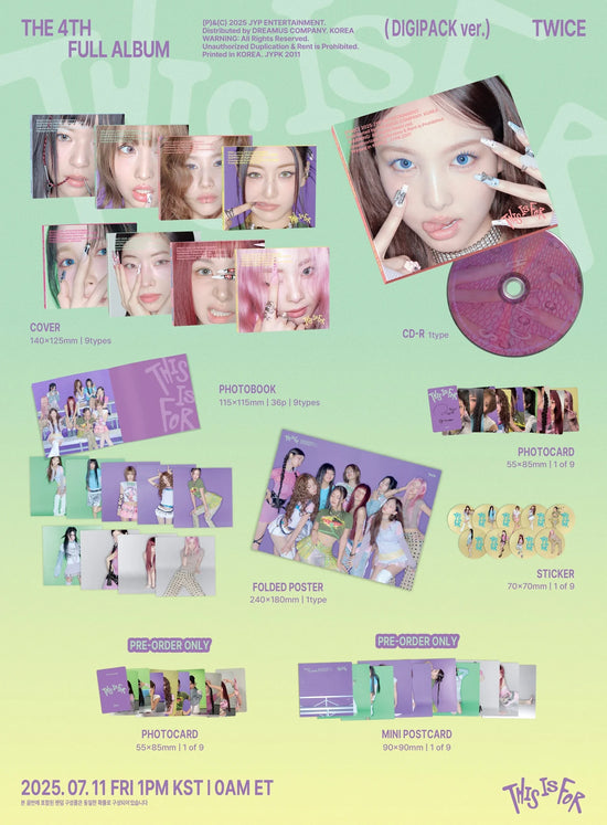 TWICE (트와이스) THIS IS FOR (DIGIPACK ver.) - RANDOM