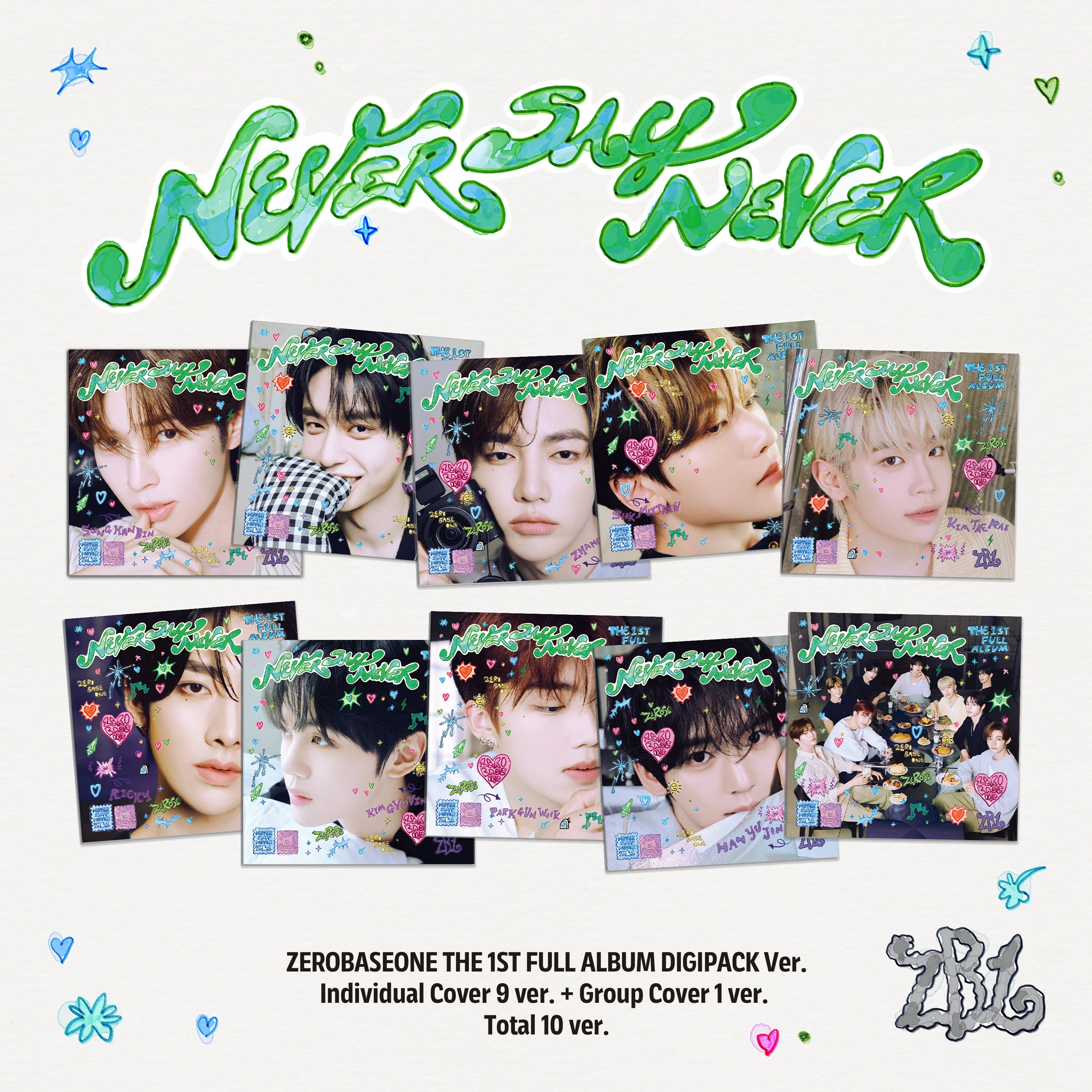 ZEROBASEONE - NEVER SAY NEVER THE 1ST FULL ALBUM (DIGIPACK Ver
