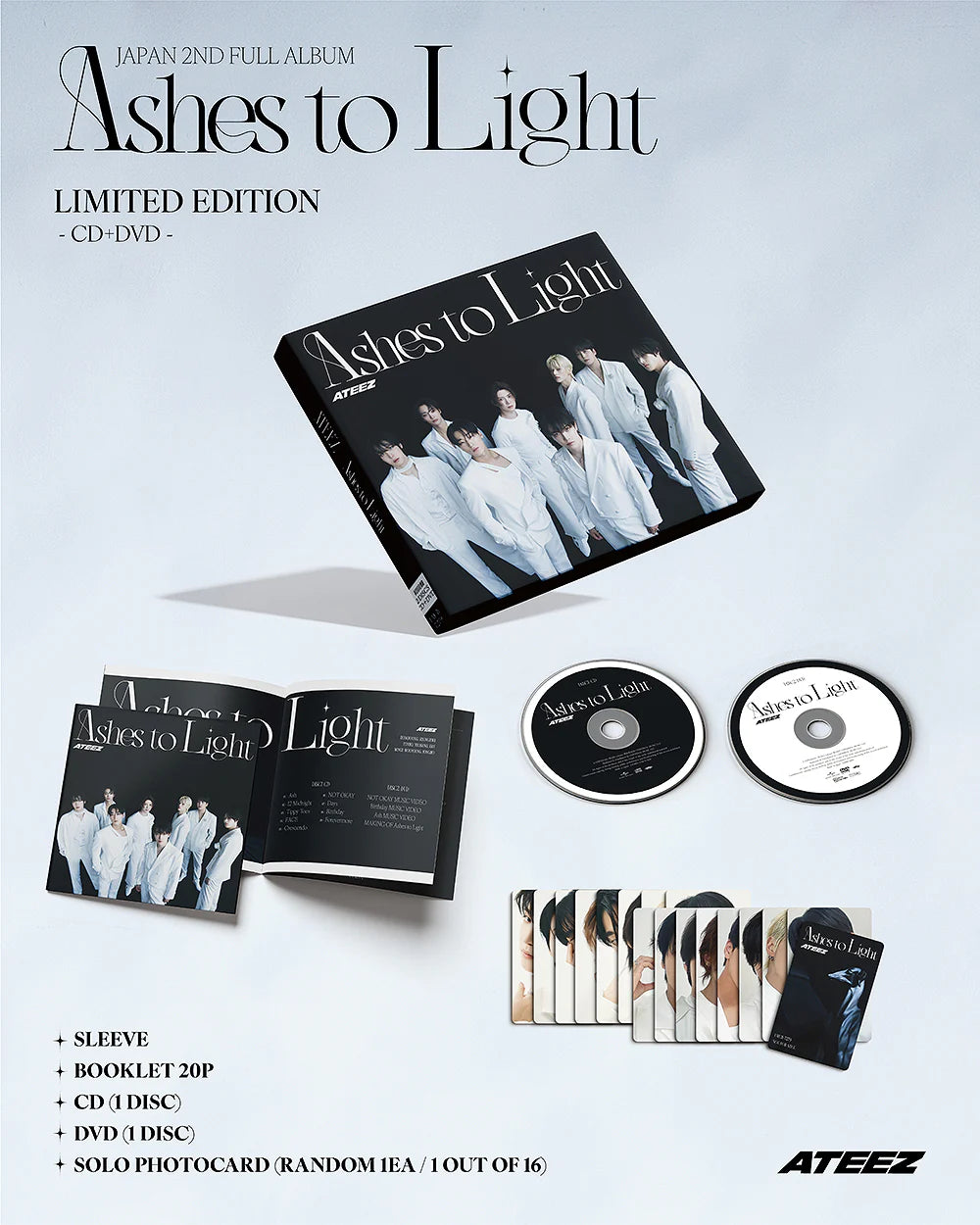 ATEEZ - ASHES TO LIGHT JAPANESE LIMITED CD+DVD