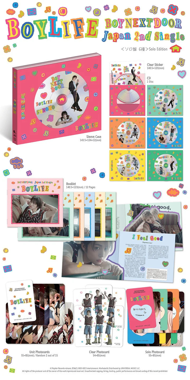 BOYNEXTDOOR JAPAN 2nd Single 'BOYLIFE'