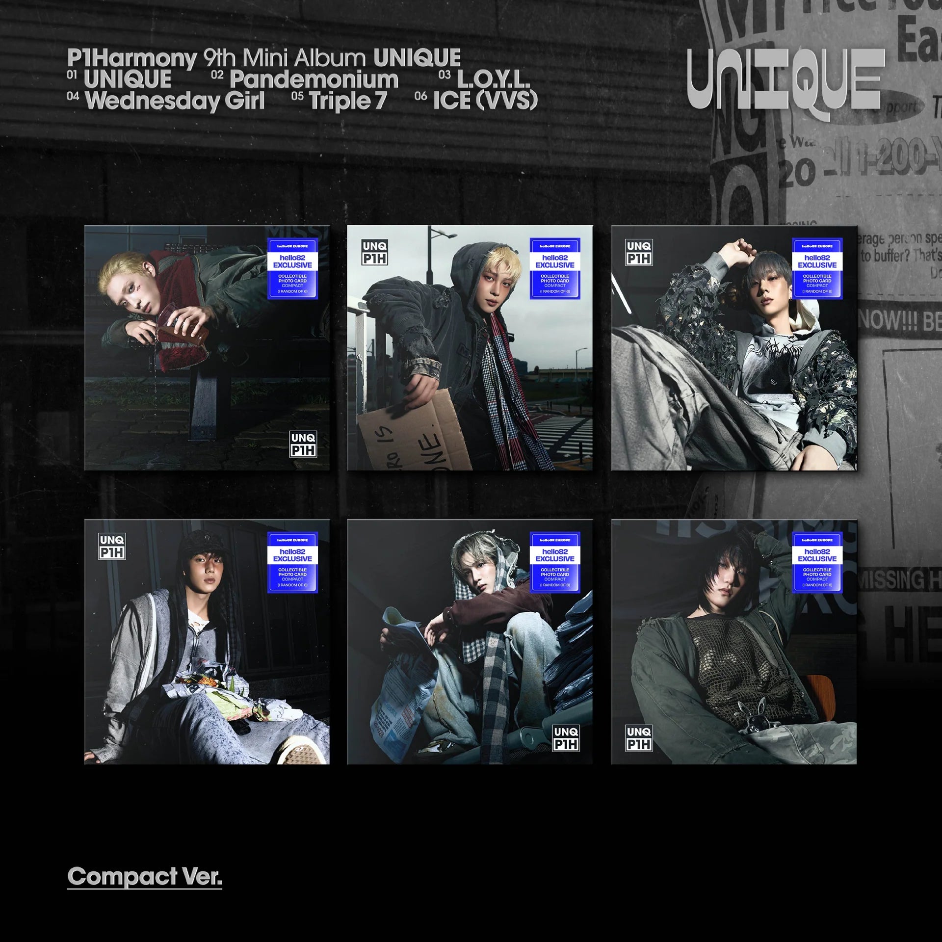 アメリカ盤 P1Harmony EX Compact ver ギホ セット P1Harmony - EX – hello82.shop