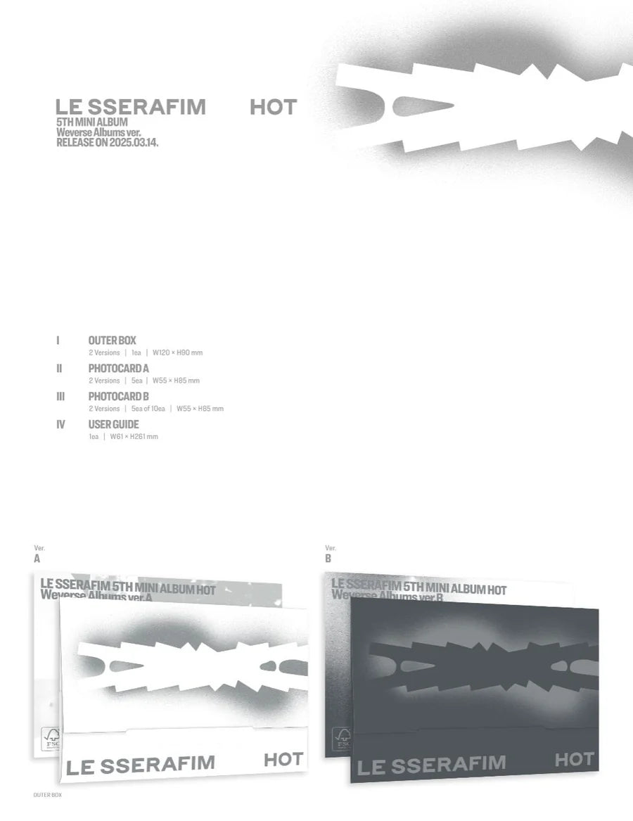 LE SSERAFIM - HOT (WEVERSE ALBUMS VER.)