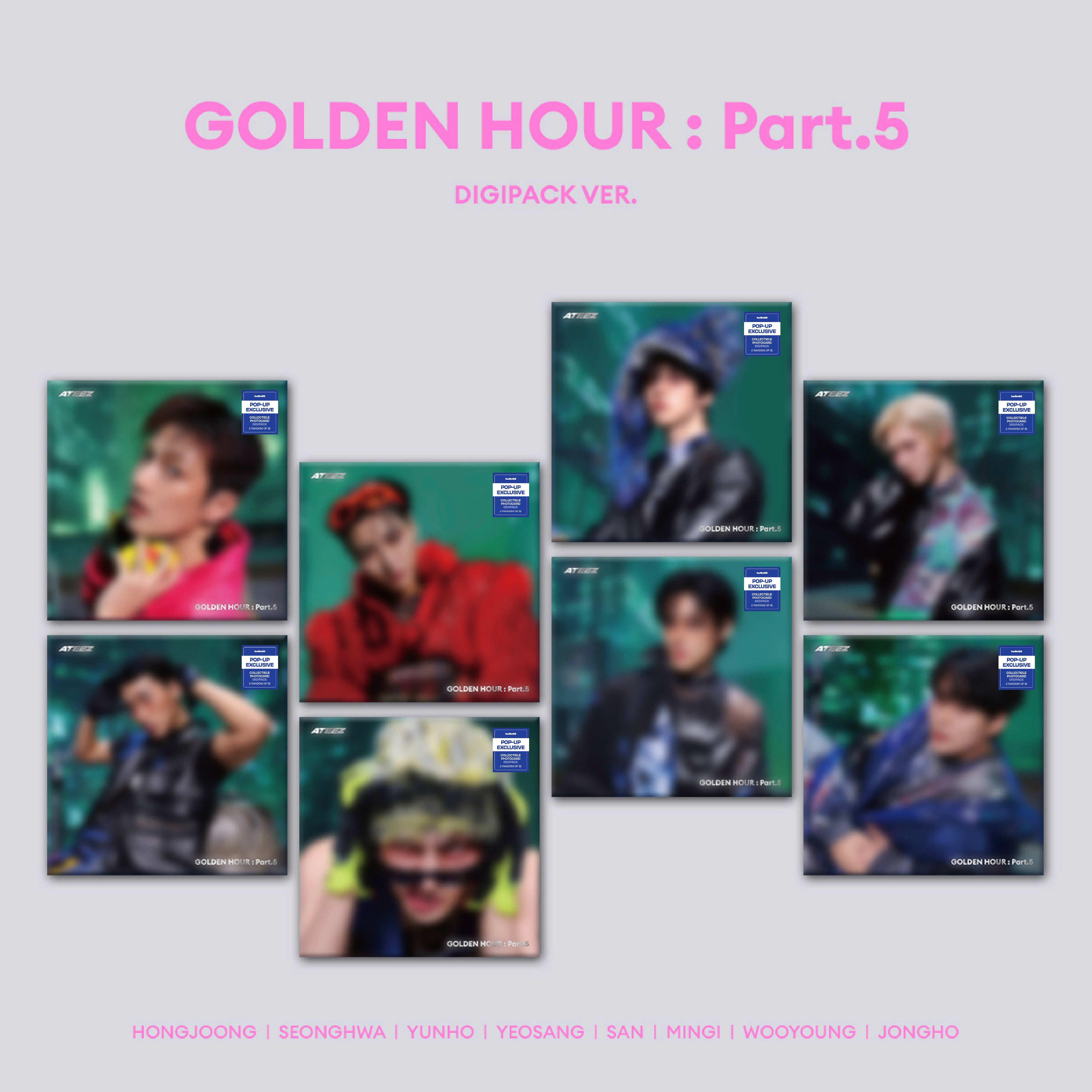 ATEEZ - GOLDEN HOUR : Part.5 DIGIPACK ver. (hello82 POP-UP Exclusive)
