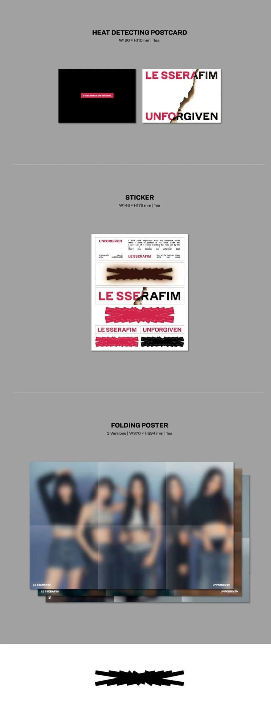 LE SSERAFIM - UNFORGIVEN (1ST STUDIO ALBUM)