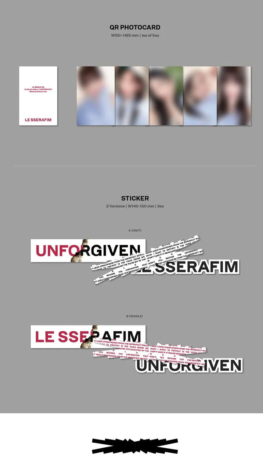 LE SSERAFIM - UNFORGIVEN WEVERSE ALBUM