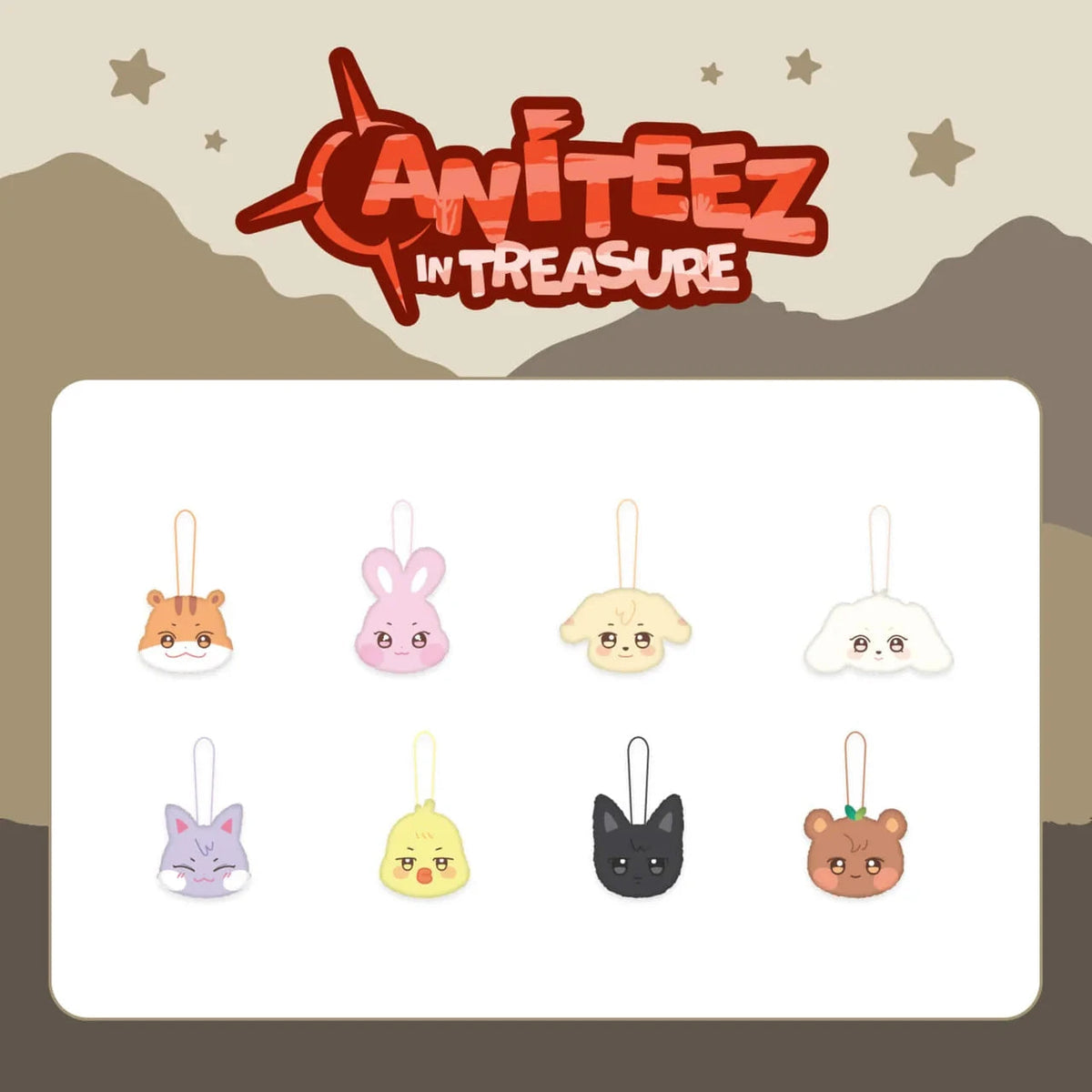 ATEEZ - ANITEEZ IN TREASURE BUCKET HAT KEYRING