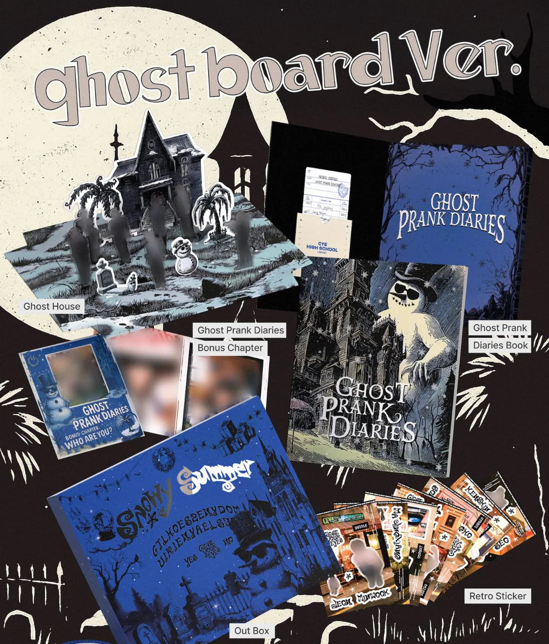 SIGNED - CLOSE YOUR EYES - SNOWY SUMMER (GHOST BOARD VER.)