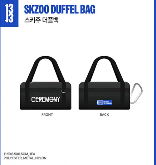 STRAY KIDS - SKZOO MINI Duffle Bag KEYCHAIN - KARMA POP UP STORE OFFICIAL MD 2