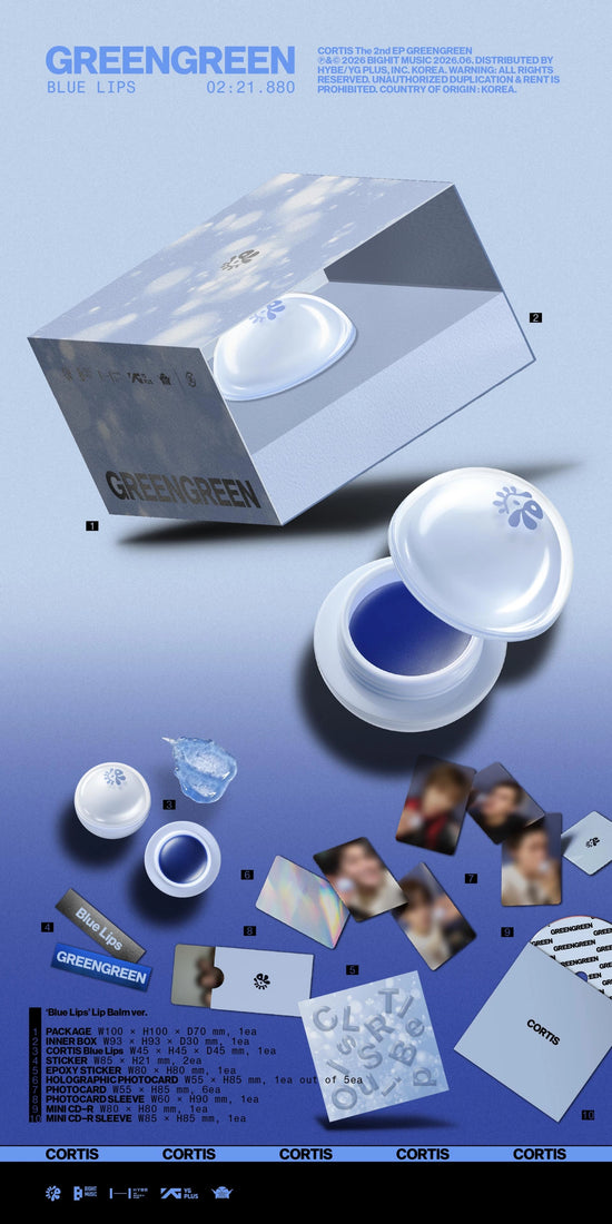 CORTIS - 2nd EP Album [GREENGREEN] (Blue Lips Lip Balm ver.)