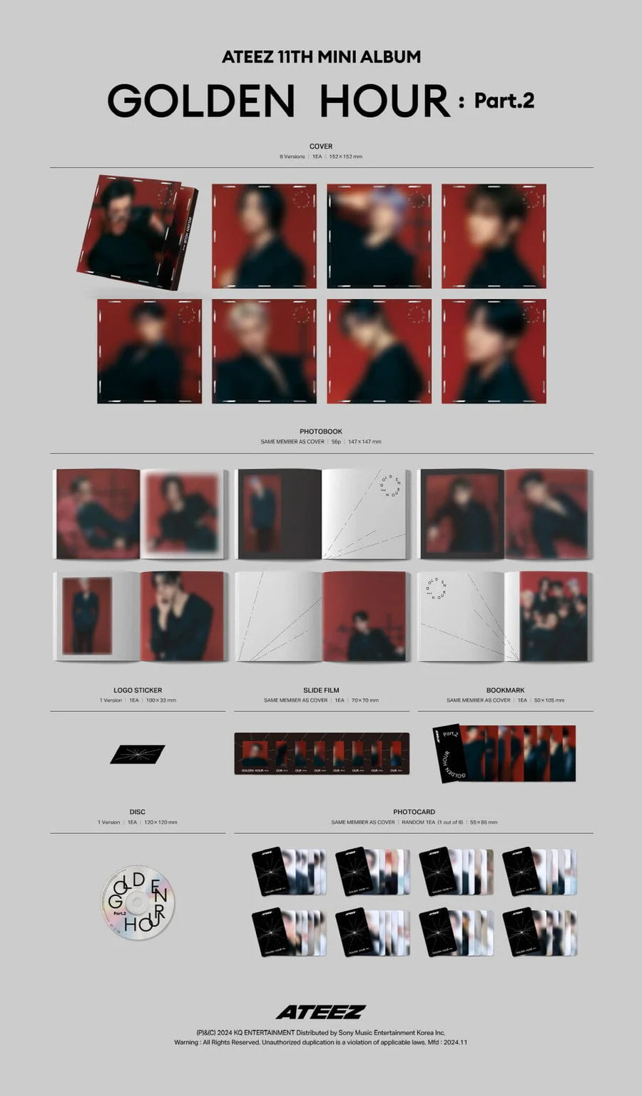 ATEEZ - GOLDEN HOUR: PART.2 (DIGIPAK VER.) hello82 EXCLUSIVE