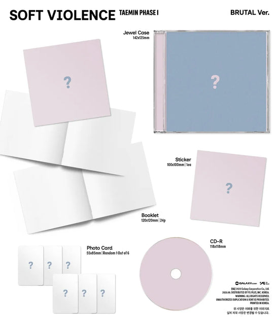 [PRE-ORDER] TAEMIN - PHASE I : Soft Violence (JEWEL Ver.)