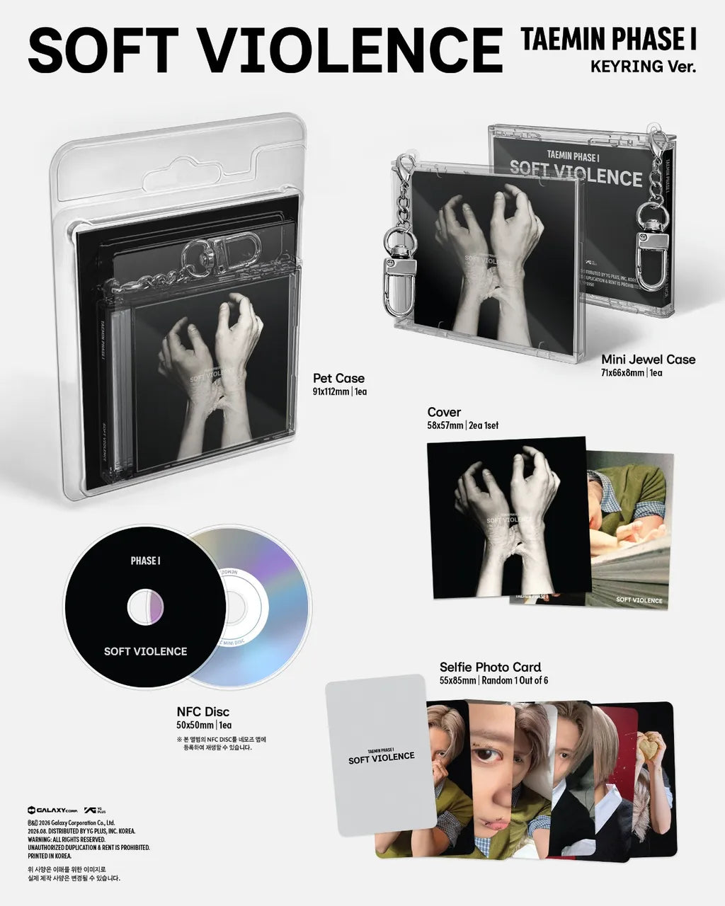 TAEMIN PHASE I : Soft Violence (KEYRING Ver.)