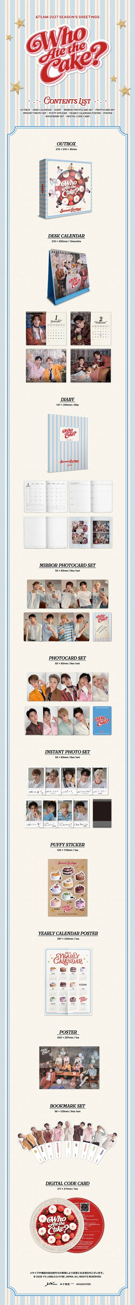 [PRE-ORDER] &TEAM - 2027 SEASON'S GREETINGS [Who Ate the Cake?]