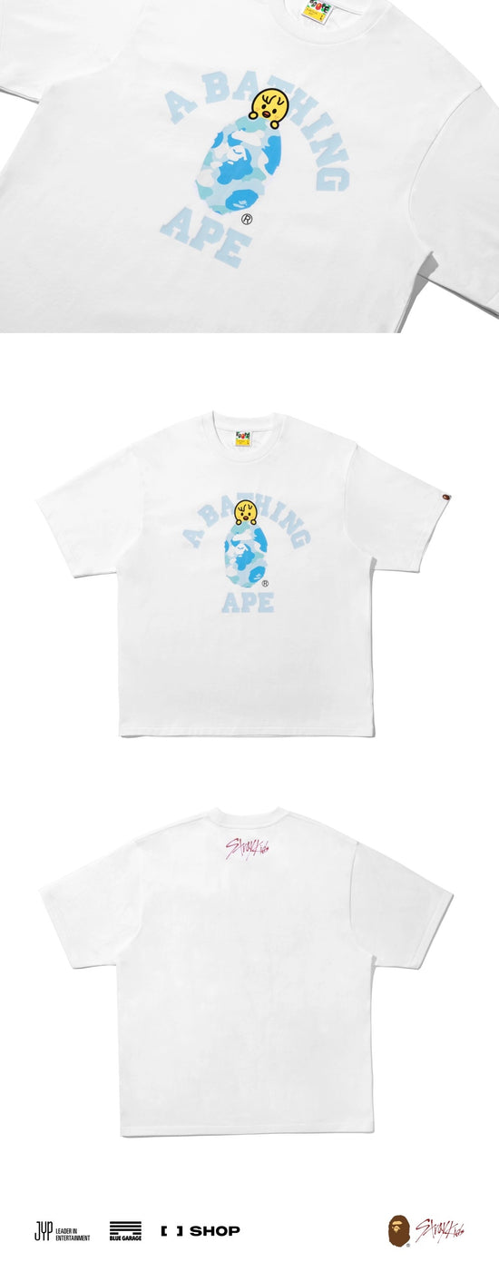 STRAY KIDS X BAPE -  BBOKARI COLLEGE TEE