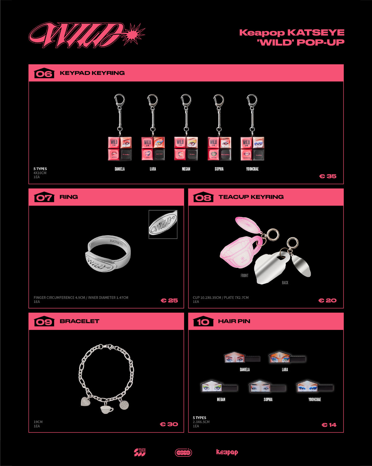 KATSEYE 'WILD' POP-UP - Hair pins