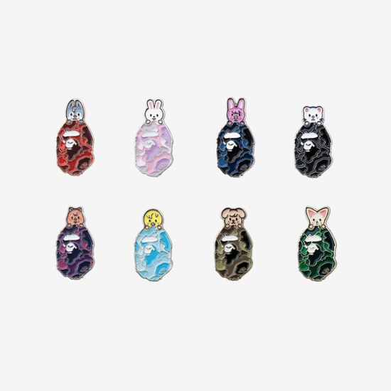 STRAYKIDS X BAPE - METAL PINS