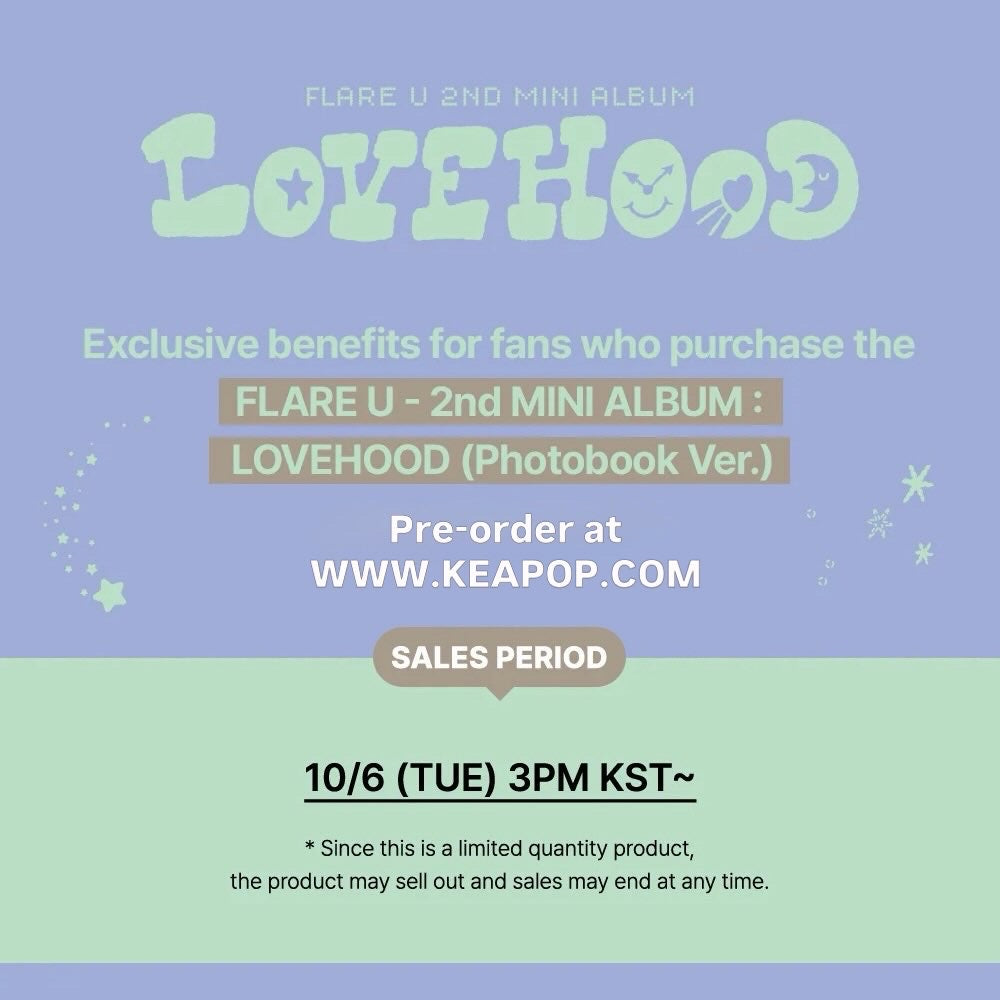 [PRE-ORDER] FLARE U - LOVEHOOD (PHOTOBOOK VER.) SIGNED album