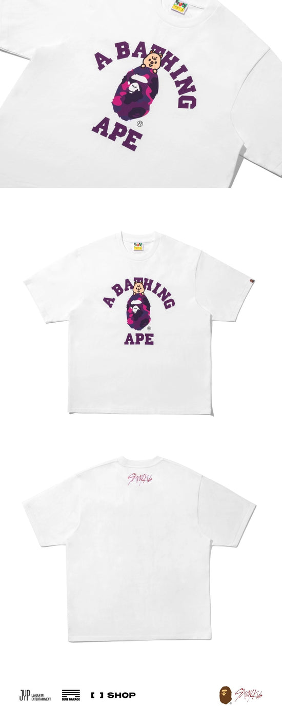 STRAY KIDS X BAPE -  HAN QUOKKA COLLEGE TEE