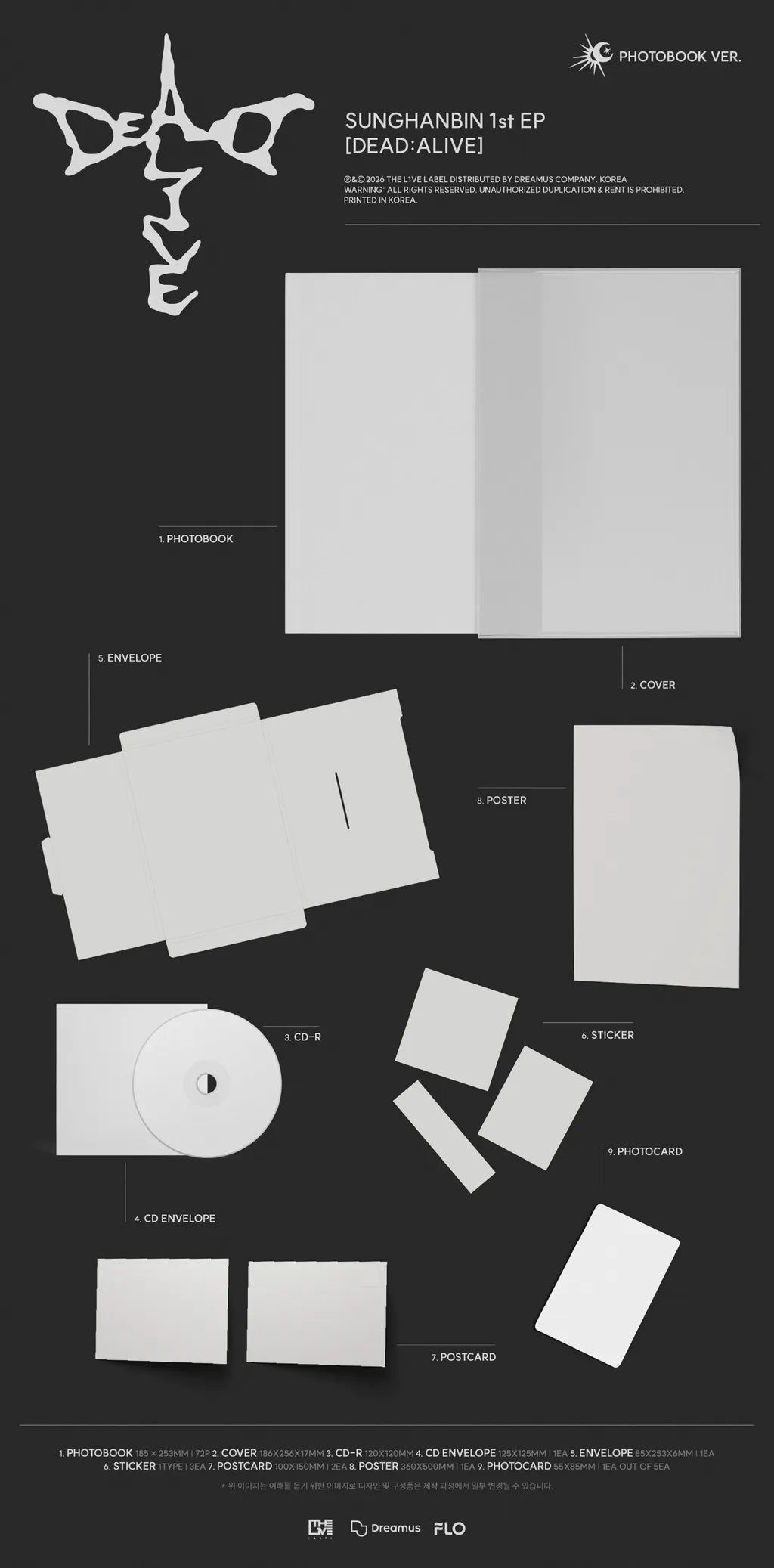 [PRE-ORDER] SUNG HANBIN (ZB1) - DEAD:ALIVE (Photobook Ver.)