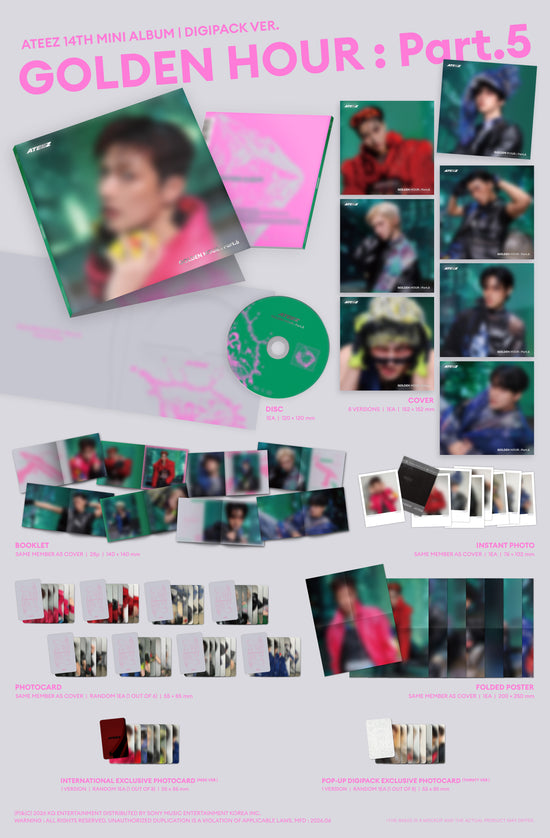 ATEEZ - GOLDEN HOUR : Part.5 DIGIPACK ver. (hello82 POP-UP Exclusive)
