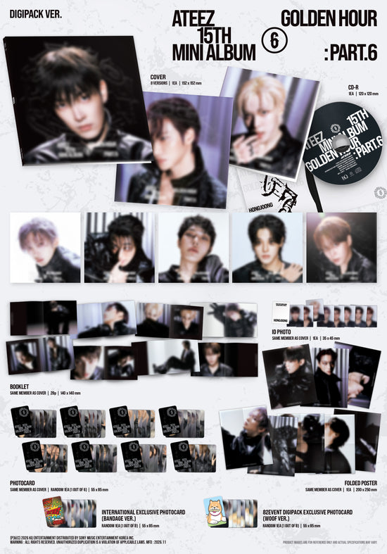 [PRE-ORDER] ATEEZ - GOLDEN HOUR : Part.6 (DIGIPACK VER.) - 82EVENT Exclusive