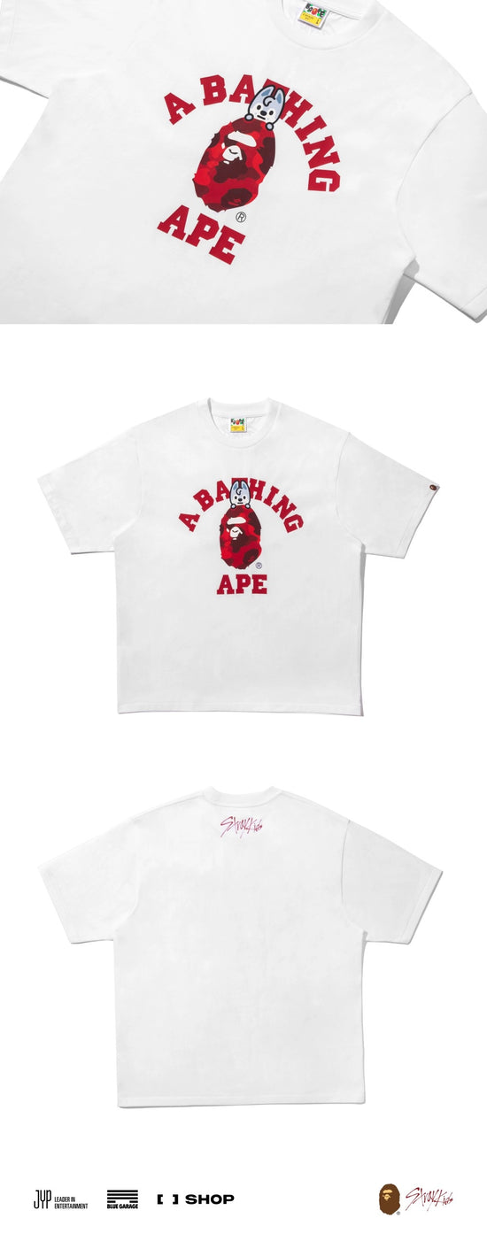 STRAY KIDS X BAPE -  WOLF CHAN COLLEGE TEE