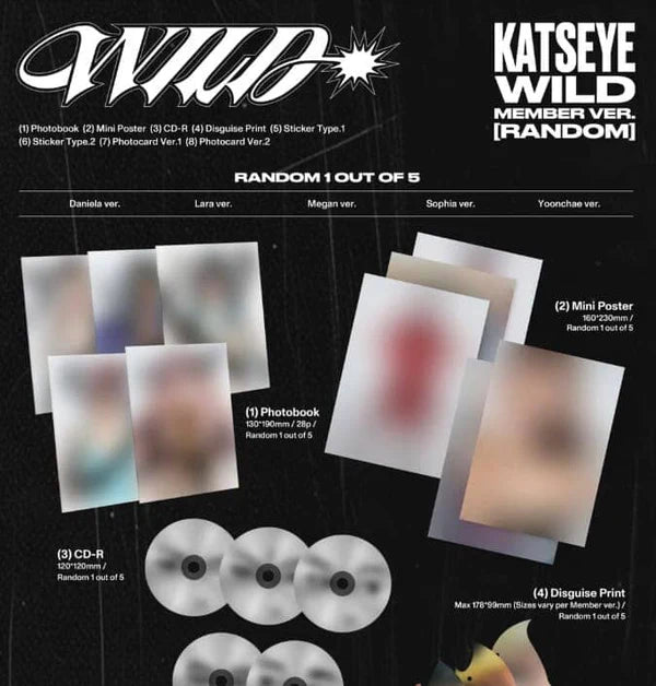[PRE-ORDER] KATSEYE - WILD (MEMBER VER.)