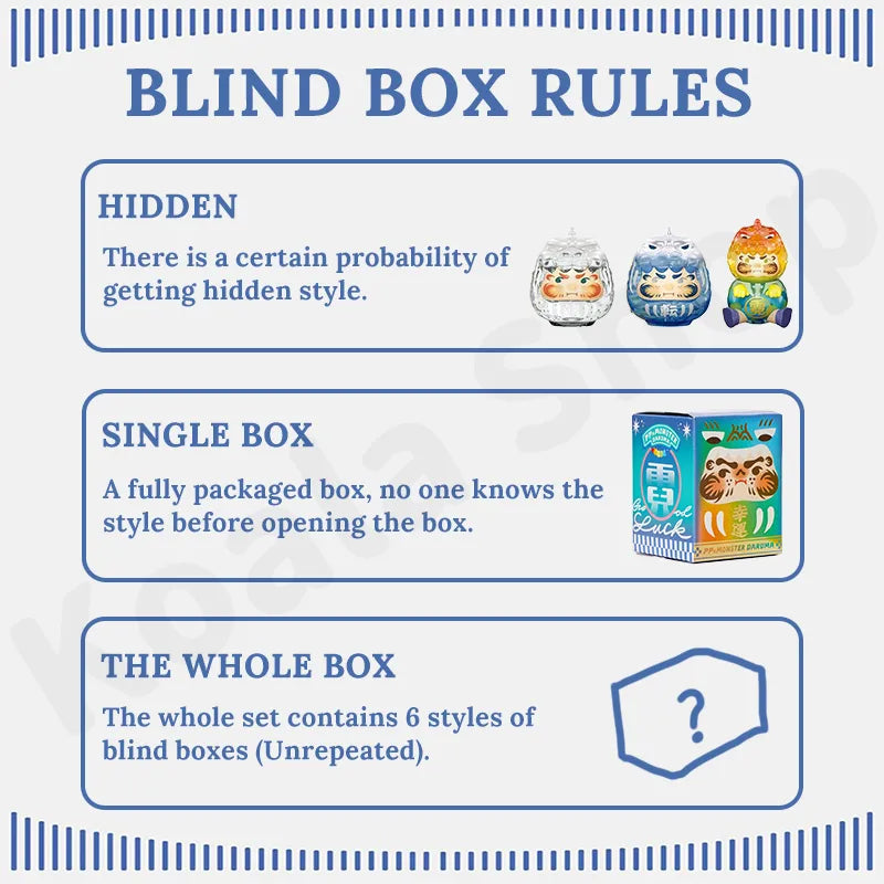 PP X MONSTER Rainbow Daruma Series Blind Box
