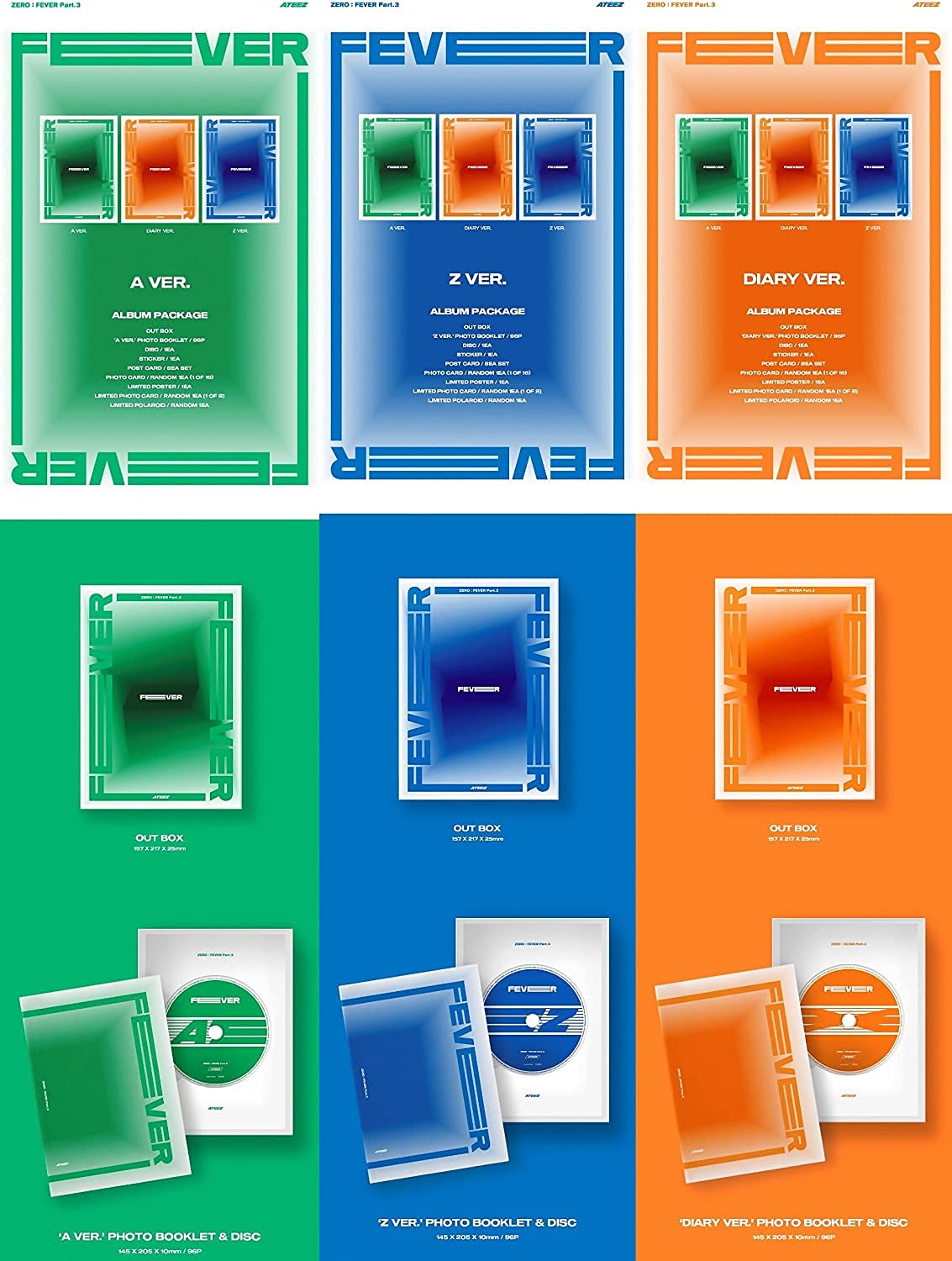 ATEEZ ZERO : FEVER PART.3 アルバム 新品未開封 ９枚 ATEEZ 7TH MINI ALBUM - ZERO : FEVER PART.3 – KeaPOP
