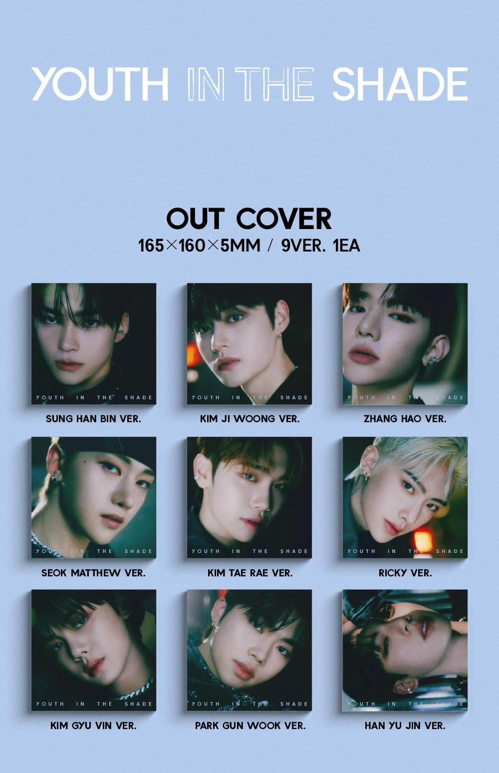 ZEROBASEONE – 1st Mini ALBUM [YOUTH IN THE SHADE] (Digipack VER.)