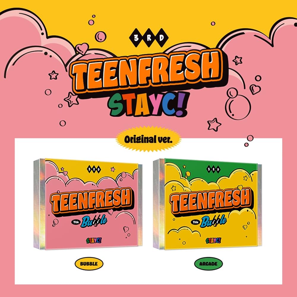 STAYC - 3rd mini album [TEENFRESH] (BUBBLE ver. / ARCADE ver.) WITH POB