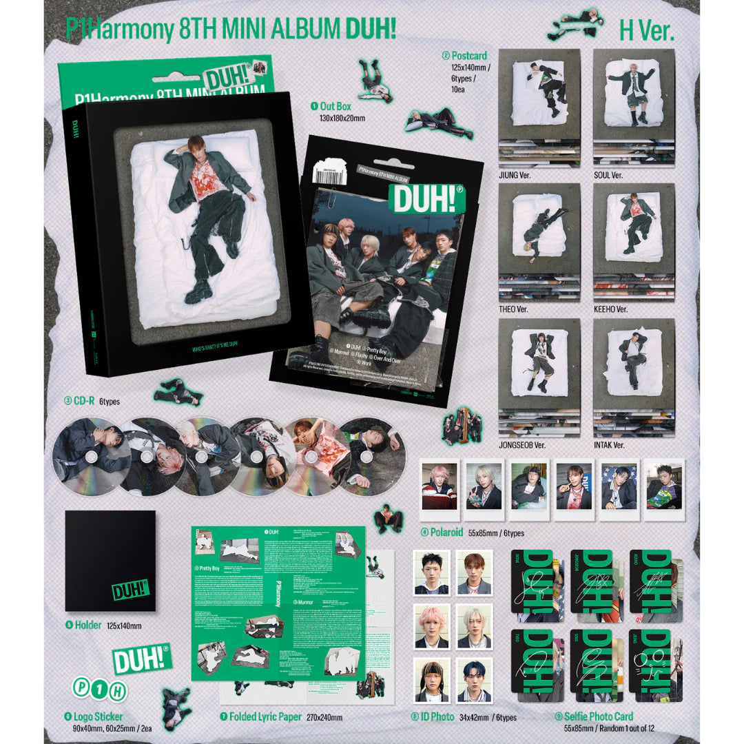 P1Harmony 8th mini album [DUH!] (H Ver. / 6 types)