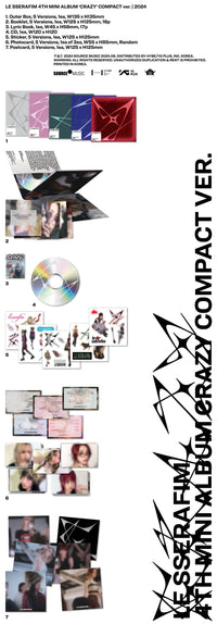 LE SSERAFIM - 4th Mini Album CRAZY (COMPACT ver.)