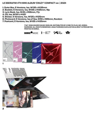LE SSERAFIM - 4th Mini Album CRAZY (COMPACT ver.)