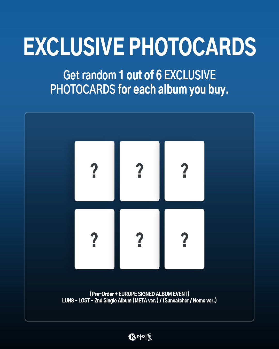 LUN8 - LOST (Memo ver.) EUROPE SIGNED ALBUM EVENT