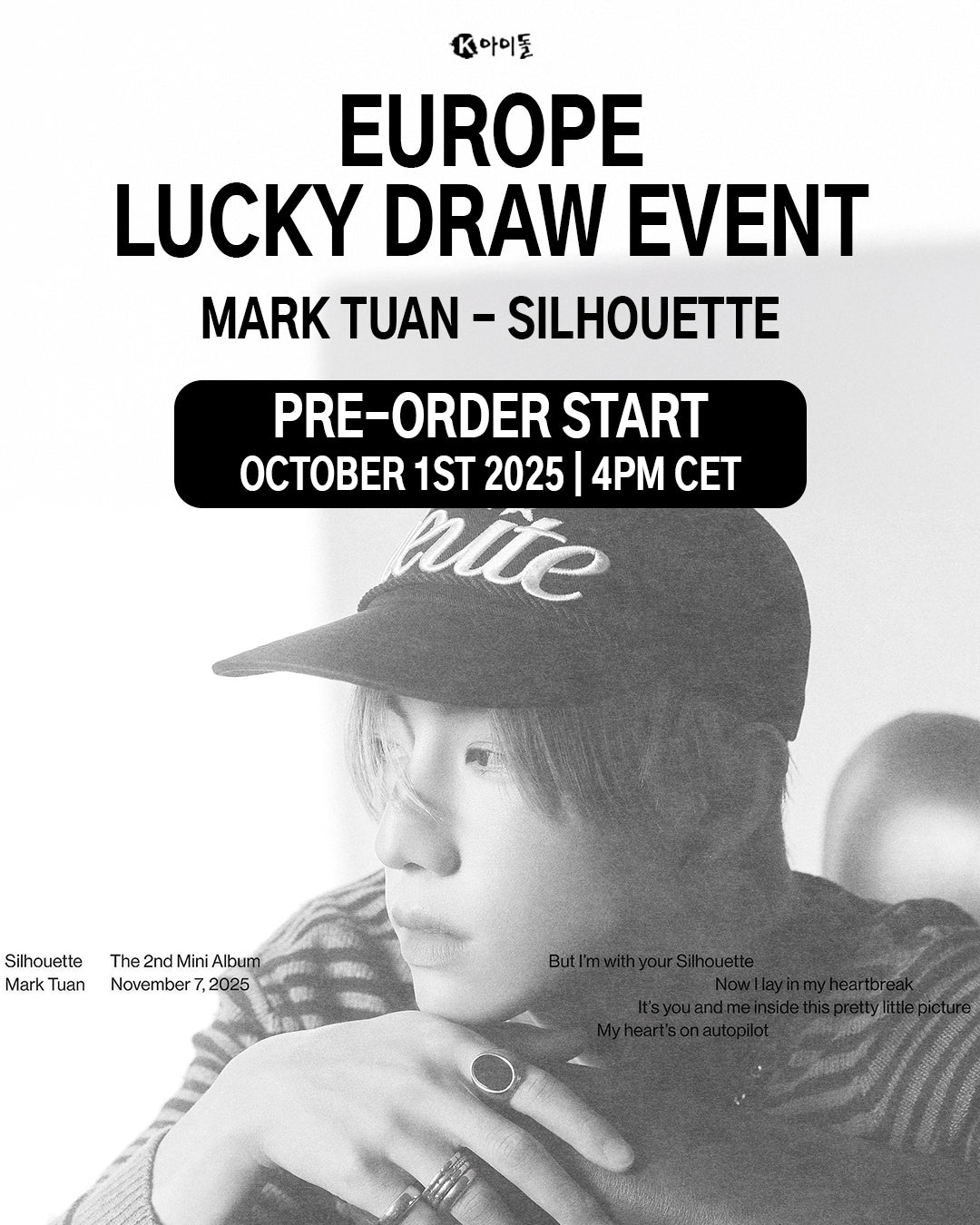 (EUROPE LUCKY DRAW EVENT) MARK TUAN - Silhouette - 2nd Mini Album