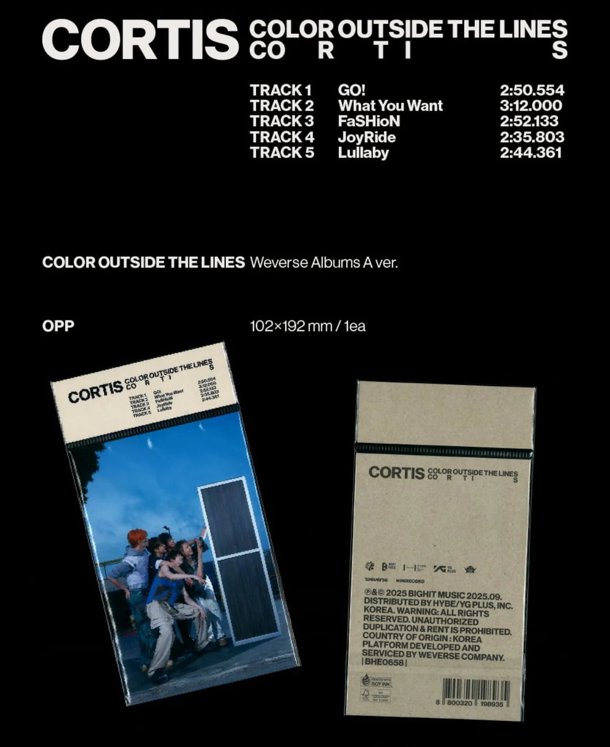 CORTIS - COLOR OUTSIDE THE LINES (WEVERSE ALBUMS VER.)