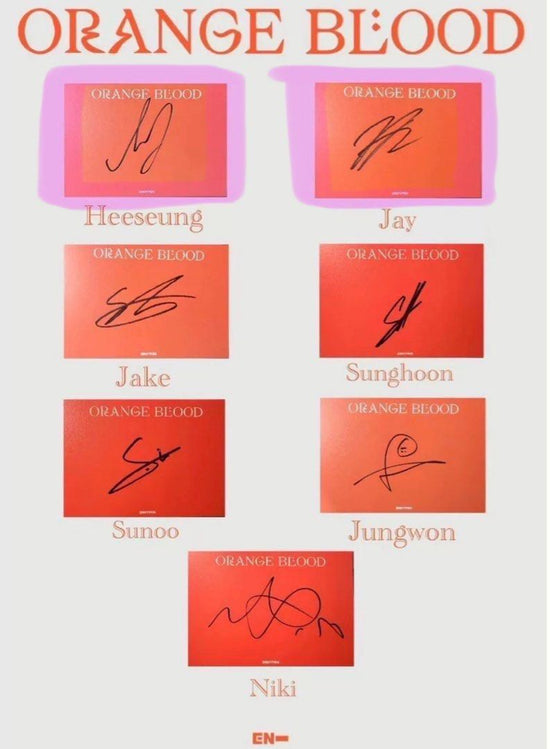 [PRE-ORDER] ENHYPEN - ORANGE BLOOD (SIGNED RANDOM MEMBER)