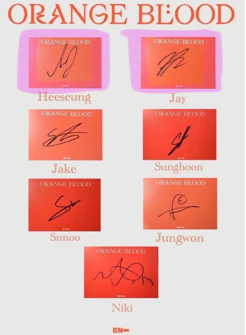 ENHYPEN - ORANGE BLOOD (SIGNED RANDOM MEMBER)