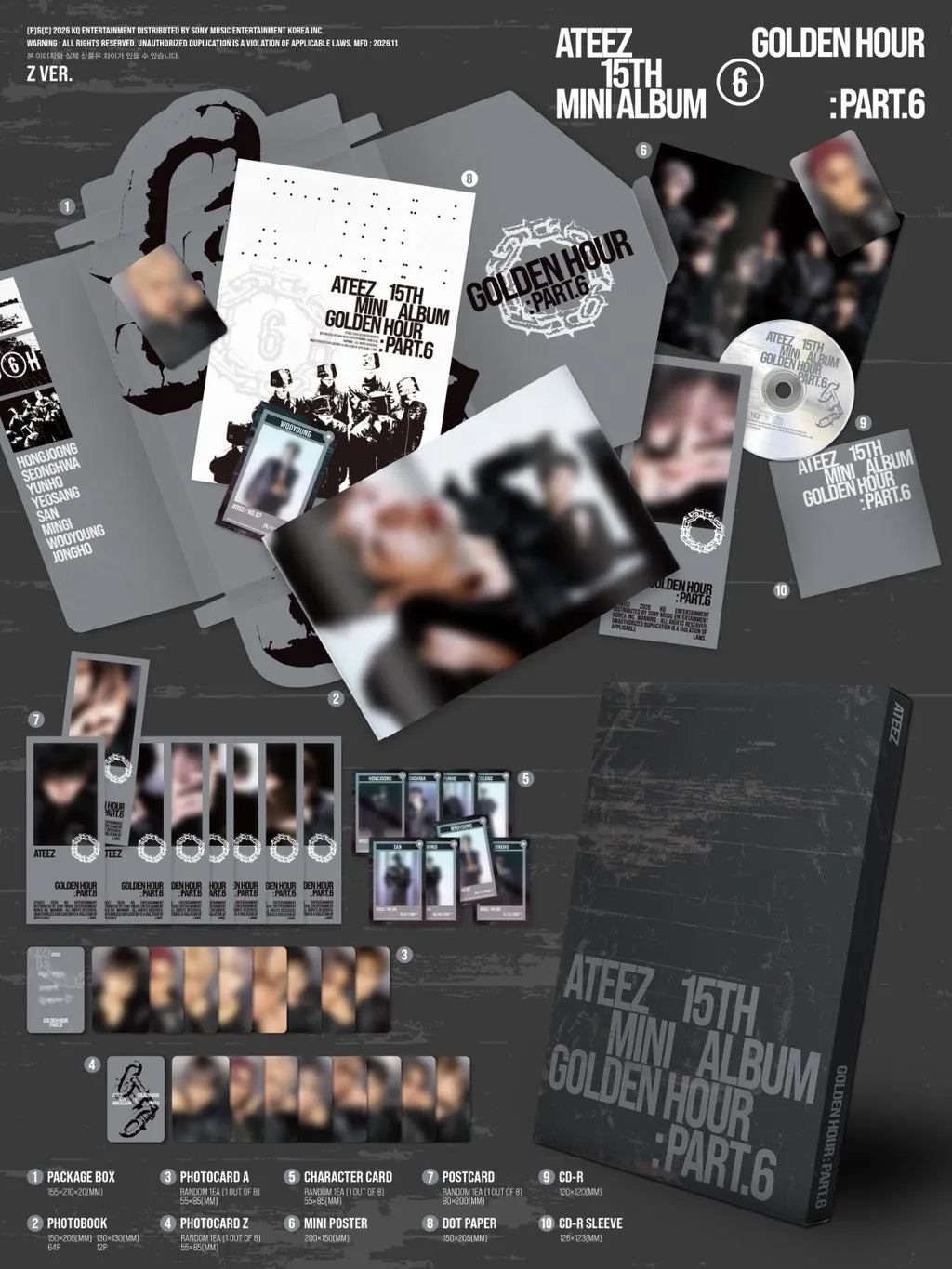 [PRE-ORDER] ATEEZ - GOLDEN HOUR : Part.6 (A / DIARY / Z VER.)