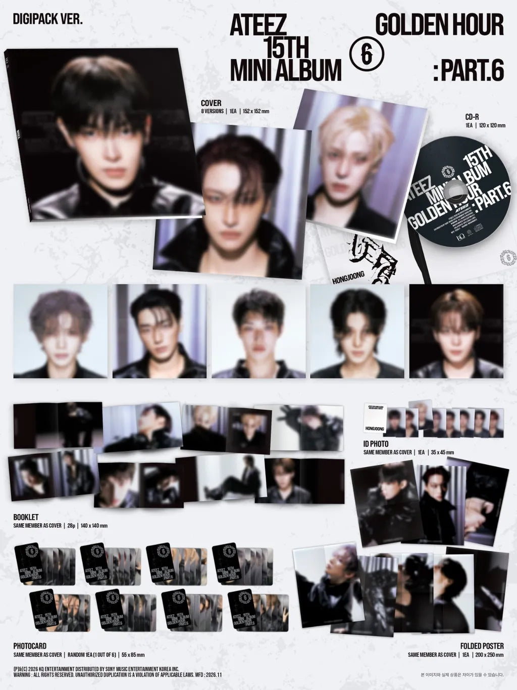 [PRE-ORDER] ATEEZ - GOLDEN HOUR : Part.6 (DIGIPACK ver.)