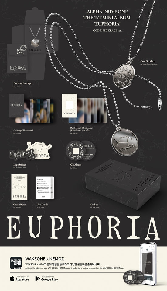 ALPHA DRIVE ONE - 1st Mini Album [EUPHORIA] (COIN NECKLACE Ver.) (LIMITED EDITION)